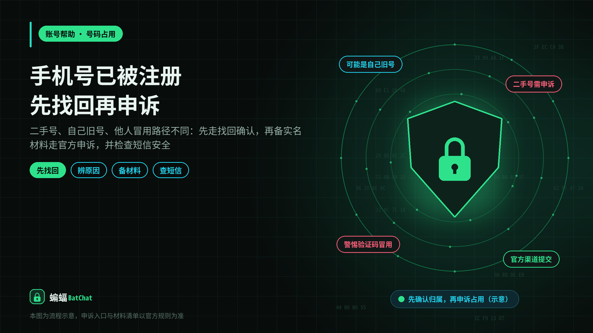 我的手机号被别人注册了蝙蝠安全聊天软件账号怎么办