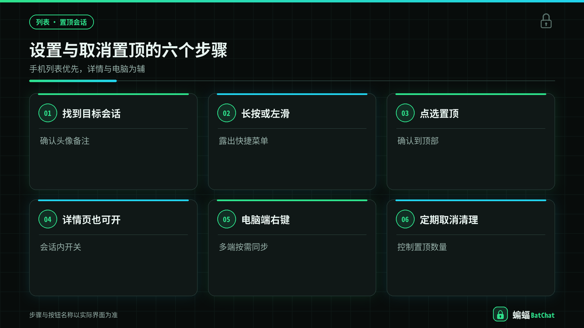 蝙蝠聊天手机端置顶会话操作步骤示意图