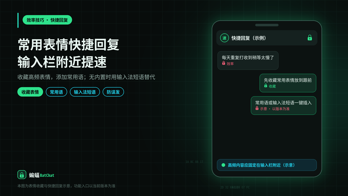 蝙蝠聊天常用表情快捷回复：收藏表情与常用语提速技巧